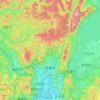 京都市 topographic map, elevation, terrain