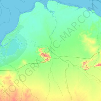 De Grey topographic map, elevation, terrain