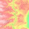 Lake Oahe topographic map, elevation, terrain