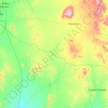La Colorada topographic map, elevation, terrain