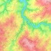 Crozant topographic map, elevation, terrain