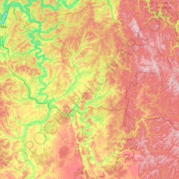 Sylva River topographic map, elevation, terrain