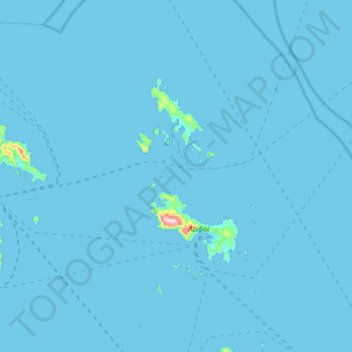 Patmos Municipality topographic map, elevation, terrain