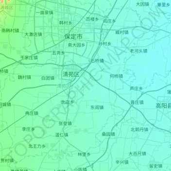 Qingyuan District topographic map, elevation, terrain