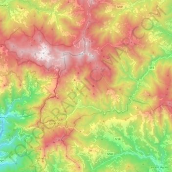 Tornolo topographic map, elevation, terrain