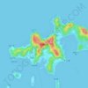 Zamami Island topographic map, elevation, terrain