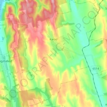 Karád topographic map, elevation, terrain