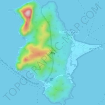 Ko Muk topographic map, elevation, terrain