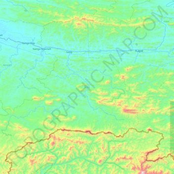 Song topographic map, elevation, terrain