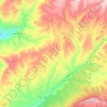 Malia topographic map, elevation, terrain