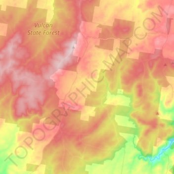 Shooters Hill topographic map, elevation, terrain