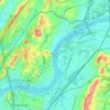Tennessee River topographic map, elevation, terrain