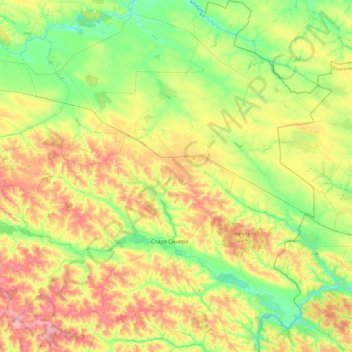 Stara Syniava Settlement Hromada topographic map, elevation, terrain