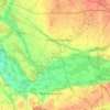 Środa Wielkopolska County topographic map, elevation, terrain