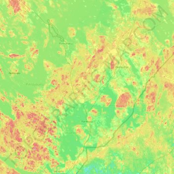 Parikkala topographic map, elevation, terrain