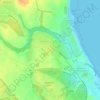Lynemouth topographic map, elevation, terrain
