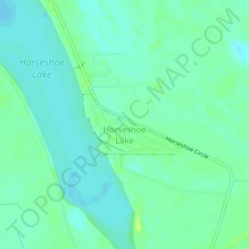 Horseshoe Lake topographic map, elevation, terrain