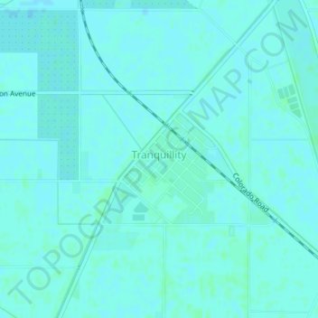 Tranquillity topographic map, elevation, terrain