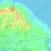 Higüey topographic map, elevation, terrain