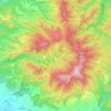 Poľana topographic map, elevation, terrain
