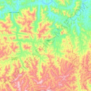 Cubas topographic map, elevation, terrain