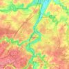 Poitiers topographic map, elevation, terrain