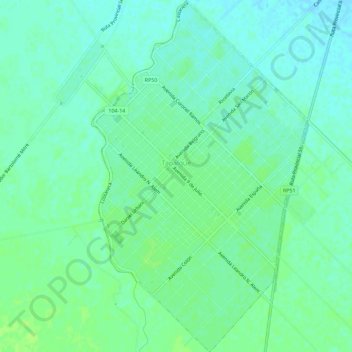 Tapalqué topographic map, elevation, terrain