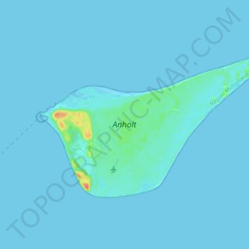 Anholt topographic map, elevation, terrain