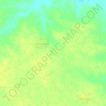 Narsinghgarh topographic map, elevation, terrain