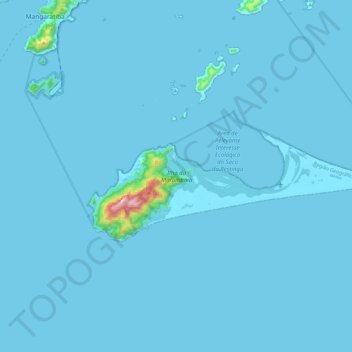 Ilha da Marambaia topographic map, elevation, terrain