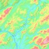 Pak Ou District topographic map, elevation, terrain