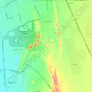 Industrial Area topographic map, elevation, terrain