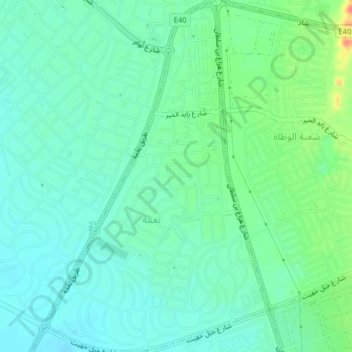 Ni'mah topographic map, elevation, terrain