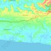 Wanasari topographic map, elevation, terrain