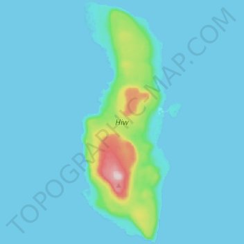 Hiw topographic map, elevation, terrain