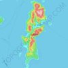 Tokashiki Island topographic map, elevation, terrain