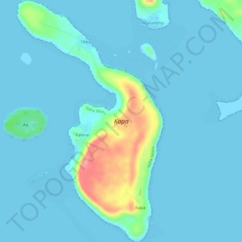 Kapa topographic map, elevation, terrain