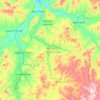 Darkhan-Uul topographic map, elevation, terrain