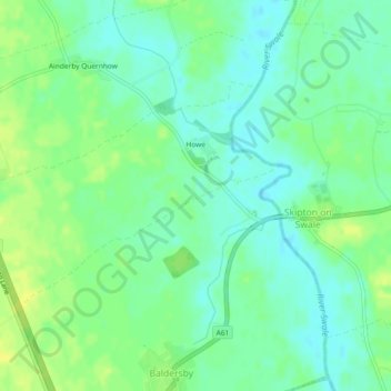 Howe topographic map, elevation, terrain