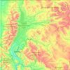Jackson Hole topographic map, elevation, terrain