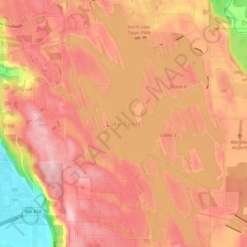 Lake Tapps topographic map, elevation, terrain