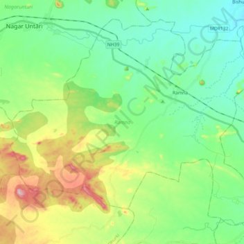 Ramna topographic map, elevation, terrain