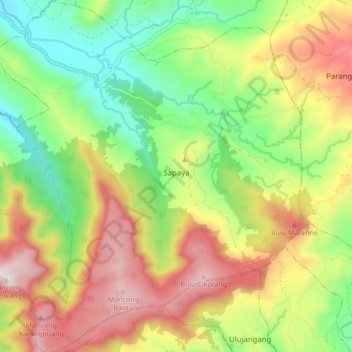 Sapaya topographic map, elevation, terrain