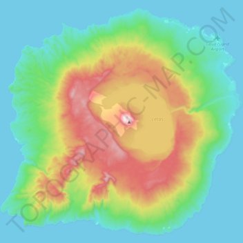 Gaua topographic map, elevation, terrain