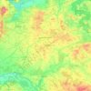 powiat wysokomazowiecki topographic map, elevation, terrain