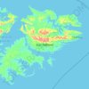 East Falkland topographic map, elevation, terrain
