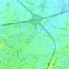 Kunciran topographic map, elevation, terrain