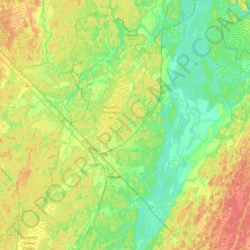 Успенское сельское поселение topographic map, elevation, terrain