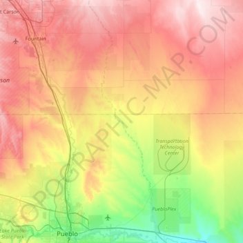 Chico Creek topographic map, elevation, terrain