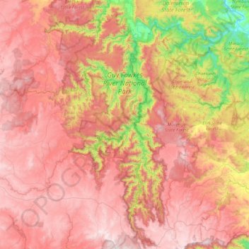 Guy Fawkes River National Park topographic map, elevation, terrain